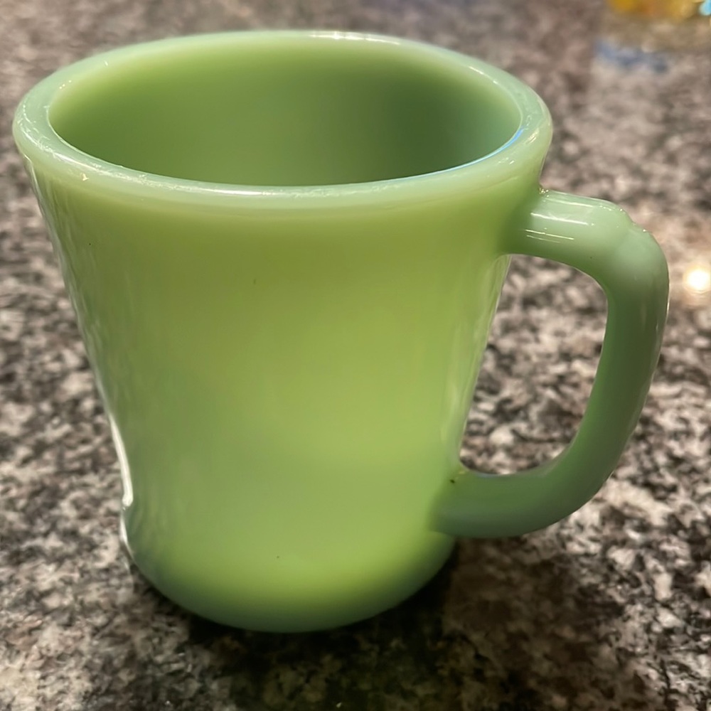 Vintage fire king oven proof D handle mug